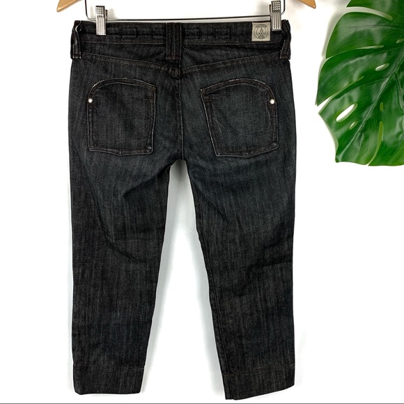 Saks 5th - MYNK hauteur black denim jean capris - Picture 2 of 7